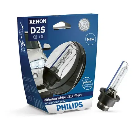 Autožárovky Philips D2S 35W P32d-2 WhiteVision 5000K Xenon 1ks 85122WHV2S1