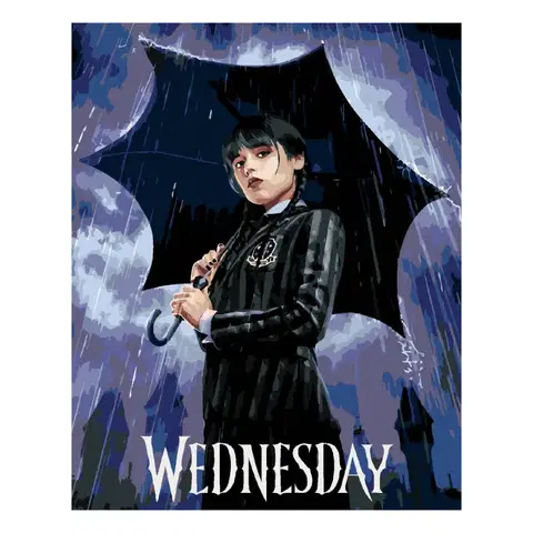 Hračky ZUTY - Diamantové malování (bez rámu) - Wednesday Addams na plakátu