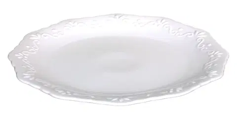 Talíře Porcelánový jídelní talíř s krajkou Provence lace - Ø 27cm Chic Antique 63008601 (63086-01)