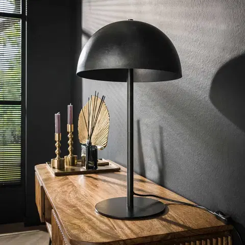 Stolní lampy ZIJLSTRA Stolní lampa Sicari z kovu, černá