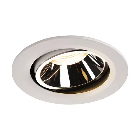 LED podhledová svítidla SLV BIG WHITE NUMINOS MOVE DL L vnitřní LED zápustné stropní svítidlo bílá/chrom 3000 K 20° otočné a výkyvné 1003663