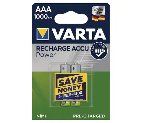 Baterie primární VARTA Varta 5703301402 - 2 ks Nabíjecí baterie RECHARGE  AAA  1,2V 
