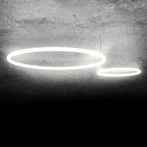 Designová závěsná svítidla Artemide Alphabet of light kruh 90 závěsné 1206000A