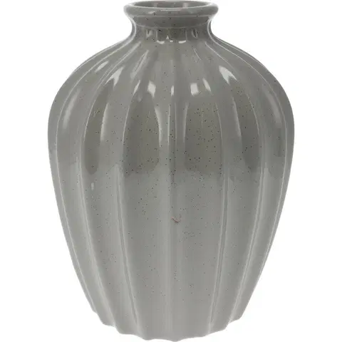 Vázy keramické Porcelánová váza Sevila, 14,5 x 20 cm, šedá