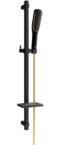 Sprchy a sprchové panely MEXEN/S DQ49 posuvný sprchový set, černá / zlato 785494581-57