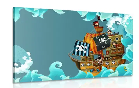 Dětské obrazy Obraz pirátská loď na moři