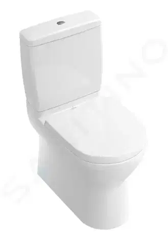 Záchody VILLEROY & BOCH O.novo WC kombi mísa, Vario odpad, CeramicPlus, alpská bílá 565810R1