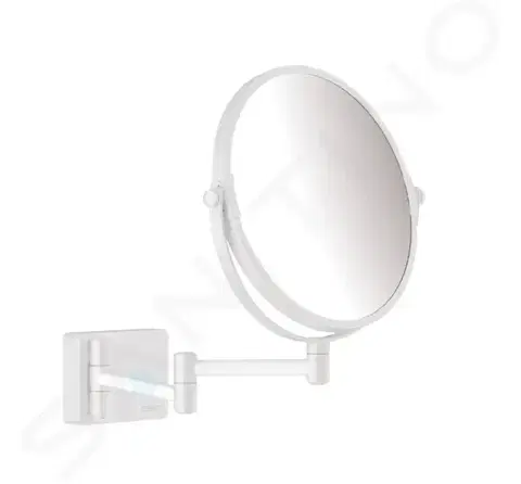 Koupelnová zrcadla HANSGROHE AddStoris Kosmetické nástěnné zrcátko, matná bílá 41791700