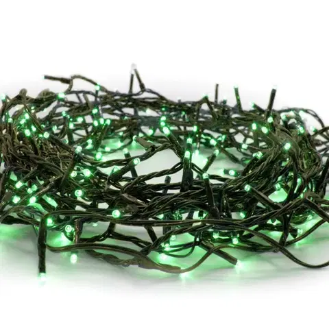 LED řetězy ACA Lighting 300 LED řetěz po 5cm zelená 220-240V + prodloužitelný max 2 sady IP44 15+3m zelený kabel X08300511