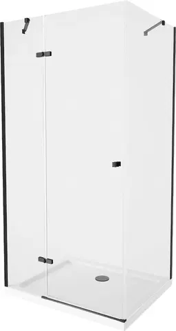 Sifony k pračkám MEXEN/S Roma ROMA sprchový kout 70 x 80, transparent, černý + vanička včetně sifonu 854-070-080-70-00-4010B