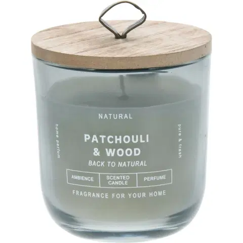 Dekorativní svíčky Svíčka ve skle Back to natural, Patchouli & Wood, 250 g