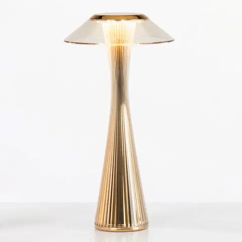 Stolní lampy na noční stolek Kartell Kartell Space - LED designová stolní lampa, zlatá