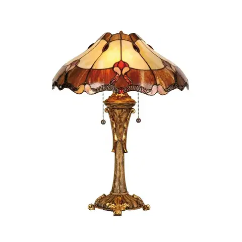 Stolní lampy Clayre&Eef Stolní lampa Cambria v Tiffany stylu