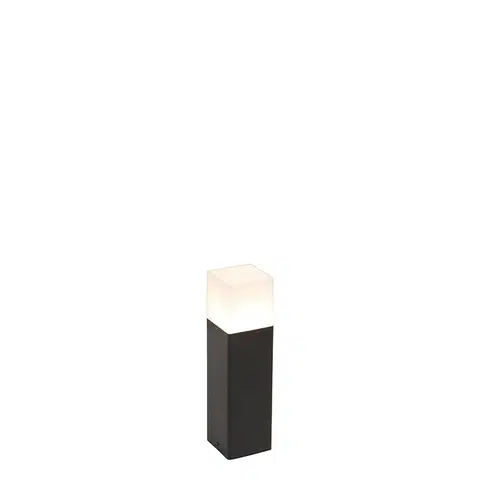 Venkovni stojaci lampy Stojící venkovní lampa černá s opálově bílým odstínem 30 cm - Dánsko