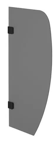 Pisoáry SAPHO Dělící stěna mezi urinály 40x80 cm, tmavé sklo, černá mat 2502-06