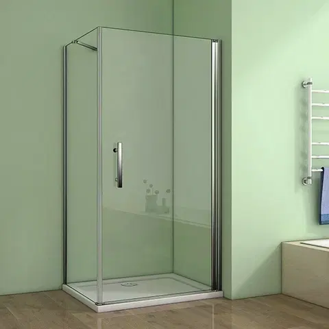 Sprchové vaničky H K Čtvercový sprchový kout MELODY A1 100 cm s jednokřídlými dveřmi včetně sprchové vaničky z litého mramoru SE-MELODYA1100/THOR-100SQ