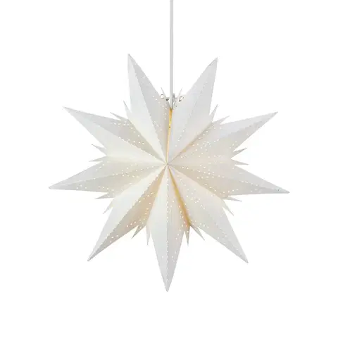 Vánoční světelná hvězda Markslöjd Závěsná hvězda Dora, bílá Ø 45 cm