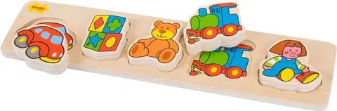 Dřevěné hračky Bigjigs Toys Dřevěné vkládací puzzle - hračky
