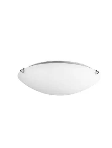 Klasická stropní svítidla NOVA LUCE stropní svítidlo ANCO matné bílé sklo chromovaný kov E27 1x12 W 600401