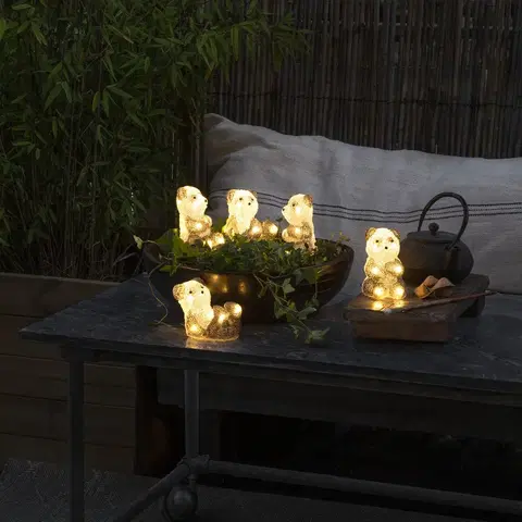 Venkovní dekorativní svítidla Konstsmide Season LED světelná figurka panda, 5ks jako řetěz