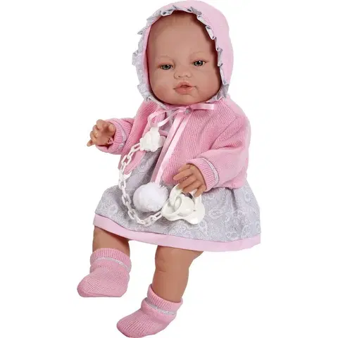 Hračky panenky BERBESA - Luxusní dětská panenka-miminko Amanda 43cm