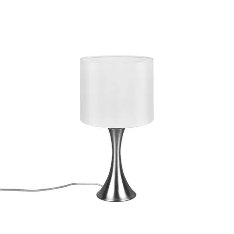 Stolní lampy Trio Lighting Stolní lampa Sabia, Ø 20 cm, bílá/niklová