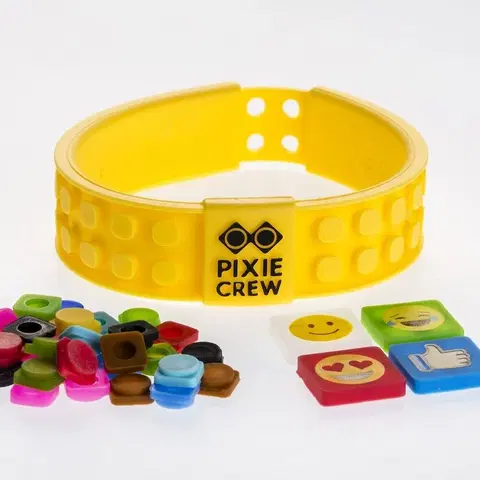 Hračky PIXIE CREW - Kreativní náramek EMOJI žlutý