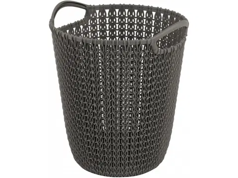 Odpadkové koše CURVER - Koš na papír 7L Knit šedý plastový