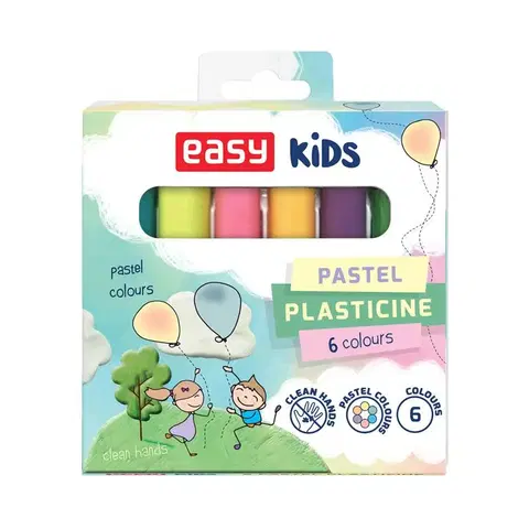 Hračky EASY - Plastelína 6, pastelových barev