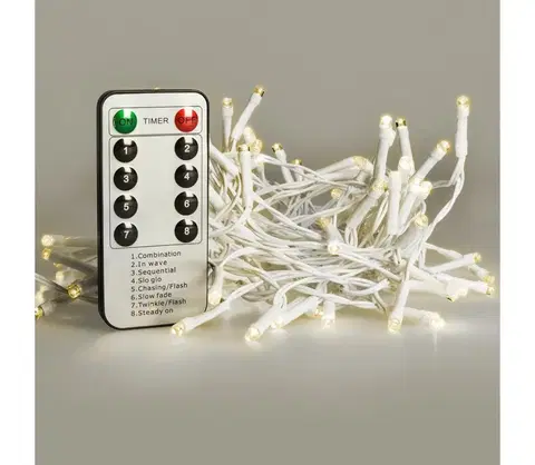 Vánoční dekorace Brilagi Brilagi - LED Vánoční venkovní řetěz 120xLED/8 funkcí/3xAA 9,5m IP44 teplá bílá 