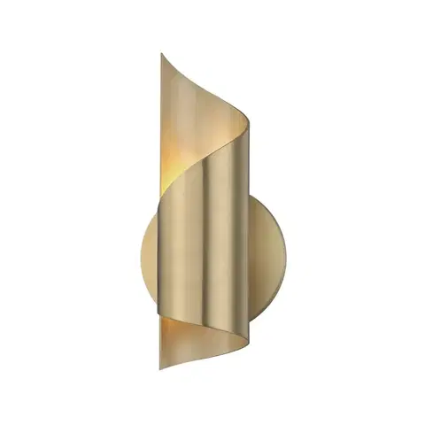 Designová nástěnná svítidla HUDSON VALLEY nástěnné svítidlo EVIE ocel staromosaz G9 1x6W H161101-AGB-CE