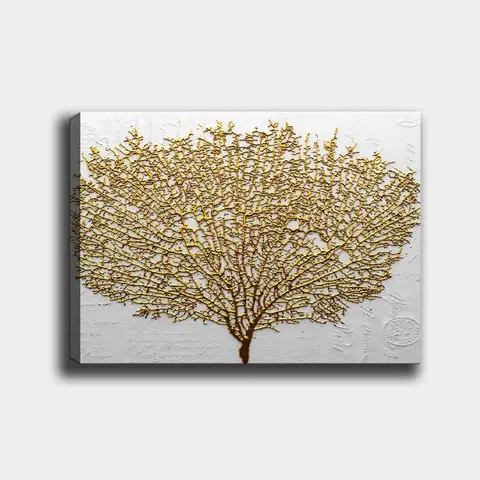 Obrazy Hanah Home Obraz Strom 70x100 cm zlatý