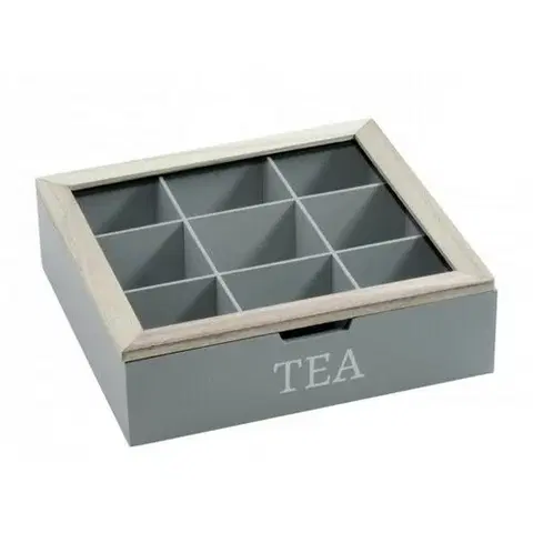 Příslušenství pro přípravu čaje a kávy EH Box na čajové sáčky 24 x 24 x 7 cm, šedá