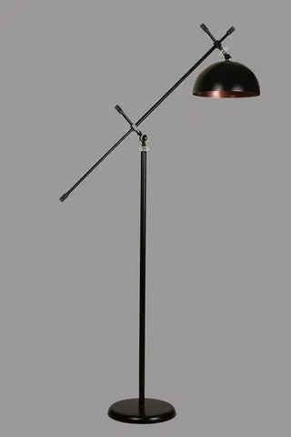 Lampy a lampičky Stojací lampa HANS černá chrom