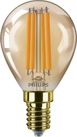 LED žárovky Philips LED filament žárovka E14 P45 6W (40W) 470lm 1800K nestmívatelná, jantarová