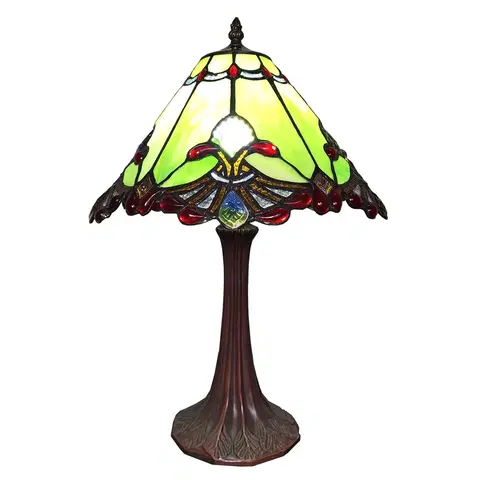 Svítidla Stolní Tiffany lampa Janni - Ø 31*43 cm E27/max 1*40W Clayre & Eef 5LL-6183