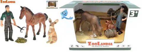 Hračky MIKRO TRADING - Zoolandia farma set s koněm a doplňky, Mix Produktů