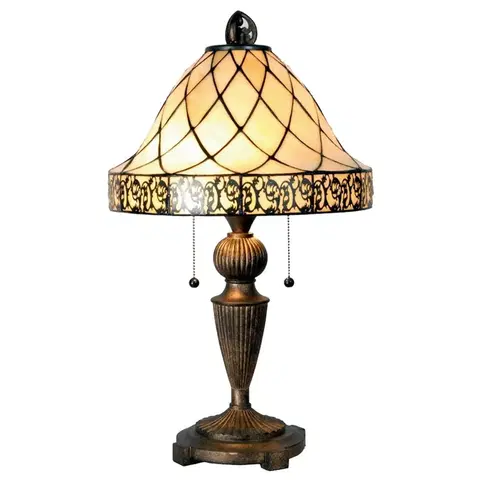 Stolní lampy Clayre&Eef Stolní lampa Diamond v Tiffany stylu 62 cm