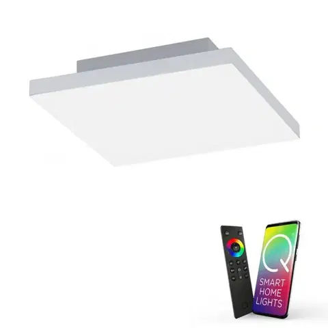 Chytré osvětlení PAUL NEUHAUS Q-FRAMELESS, stropní svítidlo, Smart Home, 30x30cm RGB+3000-5000K PN 8286-16
