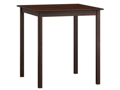Jídelní stoly Stůl DASHEN 2, 75 x 75 cm, masiv borovice, moření ořech