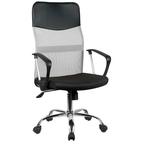 Kancelářské židle Ak furniture Kancelářská židle FULL na kolečkách černá/šedá