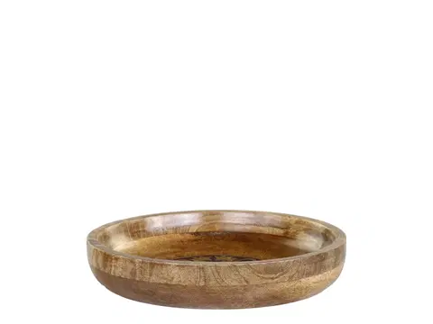 Mísy a misky Dřevěná servírovací miska z mangového dřeva Tours Bowl - Ø 25*5 cm/ 1100ml Chic Antique 61078800