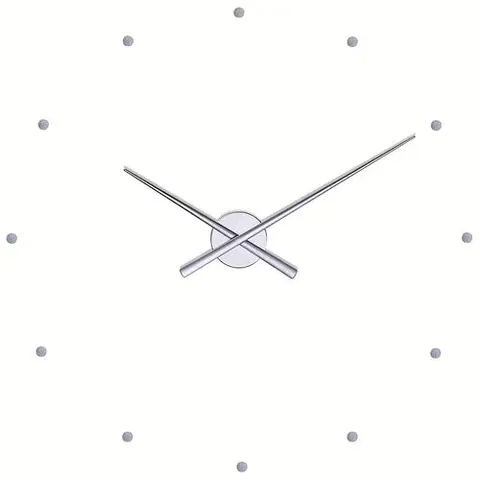 Hodiny Designové nástěnné hodiny NOMON OJ stříbrné 80 cm