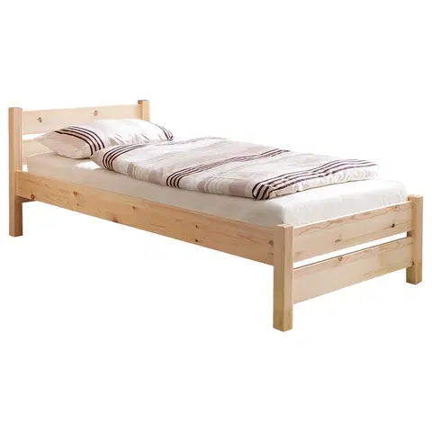 Jednolůžkové postele Lakovaná Postel Z Masívu Bora - 90x200cm