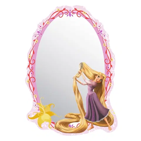 Samolepky na zeď AG Art Samolepicí dětské zrcadlo Rapunzel Princezna Locika, 15 x 21,5 cm