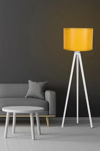 Lampy a lampičky Stojací lampa 107 žlutá bílá
