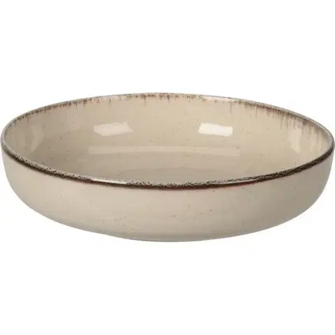 Talíře EH Porcelánový hluboký talíř pr. 20 cm, béžová