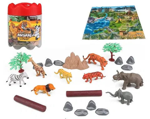 Hračky MAC TOYS - Zvířata safari set 21ks