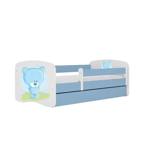 Dětské postýlky Kocot kids Dětská postel Babydreams medvídek modrá, varianta 80x180, se šuplíky, s matrací