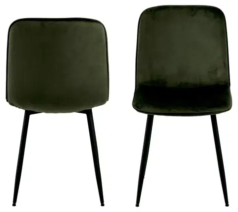 Židle Actona Jídelní židle Delmy olivově zelená